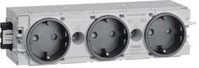 Hager GS30009011 Steckdose 3-fach Wago Steck-/Klemmtechnik, halogenfrei, C-Profil,