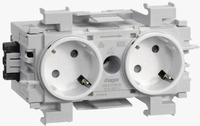 Hager GS20119016 Steckdose 2-fach, 45&deg;, Frontras