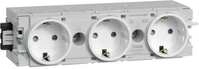 Hager GS30009016 Steckdose, 3-fach, mit Wago Steck-/Klemmtechnik, C-Profil,