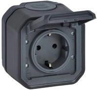 Legrand Plexo New Feuchtraum-Aufputz Schutzkontakt-Steckdose, Steckklemmen...