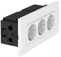 OBO Bettermann SDE-RW D0RW3 Steckdoseneinheit Modul 45, 3-fach, 84x185x59 mm,