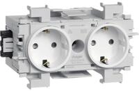 Hager GS20019016 Steckdose, 2-fach, Wago Steck-/Klemmtechnik, wei&szlig;