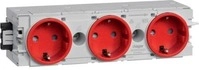 Hager GS30003020 Steckdose 3-fach Wago Steck-/Klemmtechnik, halogenfrei, C-Profil,