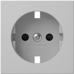 Gira 4921015 Abdeckung f&uuml;r SCHUKO-Steckdose 16 A 250 V~ mit Shutter System 55 Grau