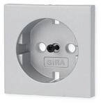 Gira 492026 Abdeckung f&uuml;r SCHUKO-Steckdose 16 A 250 V~ System 55 Farbe Aluminium