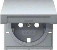 Gira 492226 Abdeckung f&uuml;r SCHUKO-Steckdose 16 A 250 V~ mit Klappdeckel System 55