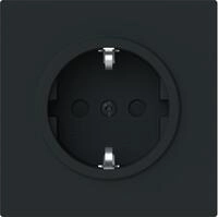 Busch-Jaeger 20 EUCRB-45M SCHUKO Steckdosen-Einsatz Safety+, art linear, schwarz matt