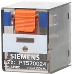 Siemens LZX:PT570024 Steckrelais, 4 Wechsler DC 24 V, 6 A, Breite 22,5 mm f&uuml;r
