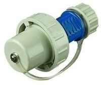 MENNEKES 10828 Schuko-Stecker, 16A, 230V, grau/blau