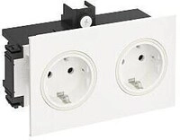 OBO Bettermann BRK 2STD rws Steckdose, 2-fach, erh&ouml;hter Ber&uuml;hrschutz, reinwei&szlig;