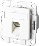 METZ CONNECT 130C371102-I Kompakte Anschlussdose E-DAT C6A 1 Port UPk reinwei&szlig;