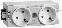 Hager GS20109016 Steckdose 2-fach 45&deg; C-Profil