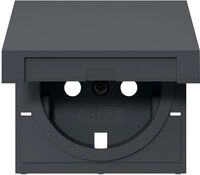 Gira 492228 Abdeckung f&uuml;r SCHUKO-Steckdose 16 A 250 V~ mit Klappdeckel System 55