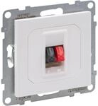 Legrand SEANO Lautsprecher-Anschluss 1-fach mit Federklemmen (Rot/Schwarz),