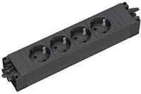 Bachmann STEP BASE Steckdosenleiste, 4-fach, schwarz (906.18819)