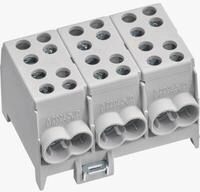 Hager KH35L3 Hauptleitungsabzweigklemme 3polig, 2x35mm&sup2;-2x25mm&sup2; je Pol, IP20,