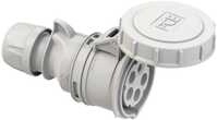 PCE SHARK CEE-Kupplung, 32A, 5p, 1h, IP67, grau (2252-1)