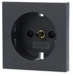 Gira 492128 Abdeckung f&uuml;r SCHUKO-Steckdose 16 A 250 V~ mit Shutter System 55