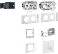 Hager GAPSET1 1xArbeitsplatz, mit 3 Steckdosen+USB-Charger, 15W, 2xRJ45, Cat.6A,