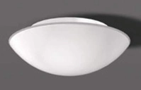 RZB Decken- und Wandleuchte Flat Polymero, A60, 2x60W, E27, D:305mm, IP43, wei&szlig;