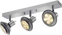 SLV ASTO 3, Wand- und Deckenleuchte, dreiflammig, QPAR51, max. 225 W, aluminium