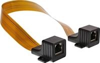 InLine Patchkabel Fensterdurchf&uuml;hrung, 2x RJ45 Buchse, ungeschirmt, 0,3m (69991I)