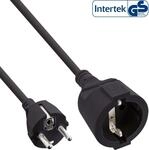 InLine Schutzkontakt-Verl&auml;ngerung ST / BU, schwarz, 10m (16410)