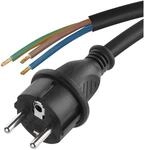 EMOS S03430 Netzkabel, H05RR-F, 3x 2,5mm&sup2;, L&auml;nge 3m, Gummi, schwarz (2425430230)