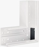 Hager BR6510059016 Flachwinkel aus Grundprofil zu BR 68x100mm Oberteil 80mm in