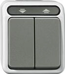 Merten MEG3715-8029 Rollladenschalter, Aquastar, 1‑polig, 10 A, AC 250 V, lichtgrau