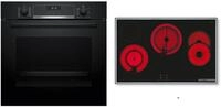 Bosch HBD632LS82 Backofen Set mit Glaskeramikkochfeld (HBG537BB4+PKH845BB1D), 60 cm