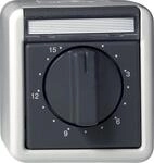 Zeitschalter 2polig 16 A 250 V~ mit Beschriftungsfeld 15 Minuten, Wassergesch&uuml;tzt