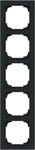 Busch-Jaeger 1725-45M Abdeckrahmen, art linear, 5-fach schwarz matt (2CKA001754A4872)