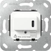 Gira USB-Spannungsvers. PD 1f Typ C 65 W Einsatz Wei&szlig; (236200)