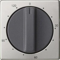 Gira 0642600 Abdeckung mit Knebel f&uuml;r Zeitschalter 120 Minuten, System 55, edelstahl