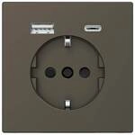 Merten SCHUKO Steckdose mit USB-Ladeger&auml;t, System Design, Typ A und Typ C / 3,0 A,