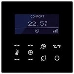 Jung TRDLS9248SW KNX Raumtemperaturregler FanCoil 4 Rohr, schwarz