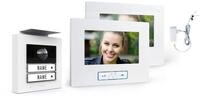 M-E 2-Familienhaus Set RFID, ALU Au&szlig;enstation Alu Wei&szlig; & 2x Touch-Innnenstation