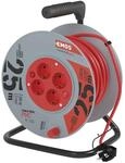 EMOS P092251 Kabeltrommel, SCHUKO, 4 Steckdosen, L&auml;nge 25m, 1,5mm&sup2;, PVC, rot