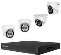 Foscam FN 9108 E T4 2T Dome Outoor 8-KANAL 3K 5 MP PoE Komplettset F&uuml;r Die