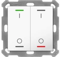 MDT BE-TAL55T2.B1 Taster Light 55 2-fach, Ausf&uuml;hrung I/O Symbol, mit