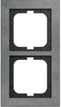 Busch-Jaeger 1722-298 Abdeckrahmen, 2-fach, Busch-axcent Pur, betongrau