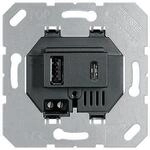 Jung USB15CASW USB-Ladeger&auml;t mit 1 USB-Buchse Typ A und 1 USB-Buchse Typ C, schwarz