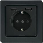 Eltako DSS55E+2xUSBA-am Steckdose, anthrazit matt (30055899)