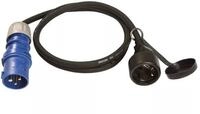 Weing&auml;rtner CEE-Adapterleitung Schukokupplung CEE 3 polig 1,5m, schwarz (00507)