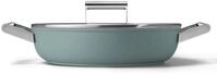 Smeg DPF2812EGM 50s Style Schmorpfanne mit Glasdeckel, &Oslash; 28 cm, 2 Griffe,...