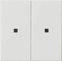 Gira 510703 KNX RF Bedienaufsatz 2fach, Reinwei&szlig; gl&auml;nzend