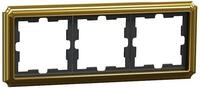 Merten MEG4030-4741 D-Antik Metallrahmen, System Design, D-Life, 3-fach, 24k...
