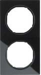 Berker 10122216 Rahmen, 2fach, R.3, Glas, schwarz
