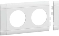 Hager GB080209016 Blende, 2-fach Steckdose zu Oberteil, 80mm, verkehrswei&szlig;